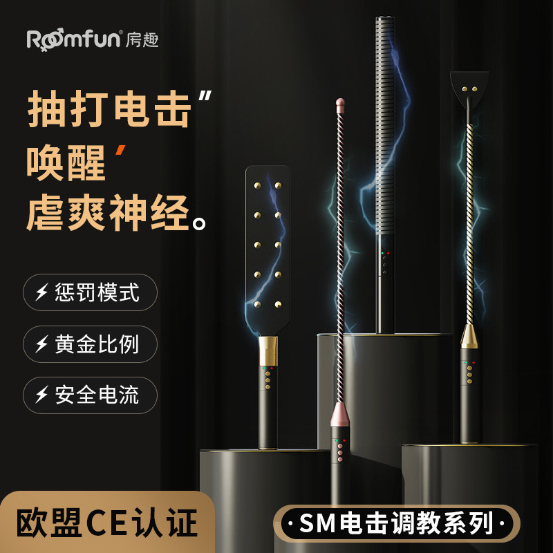 調(diào)教工具--美國Roomfun SM——電子脈沖皮鞭 （散鞭拍 調(diào)教女王）